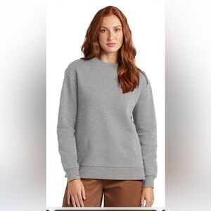 Alternative Apparel Eco Cozy Heather Gray Fleece Crewneck Sweatshirt Size M NWOT